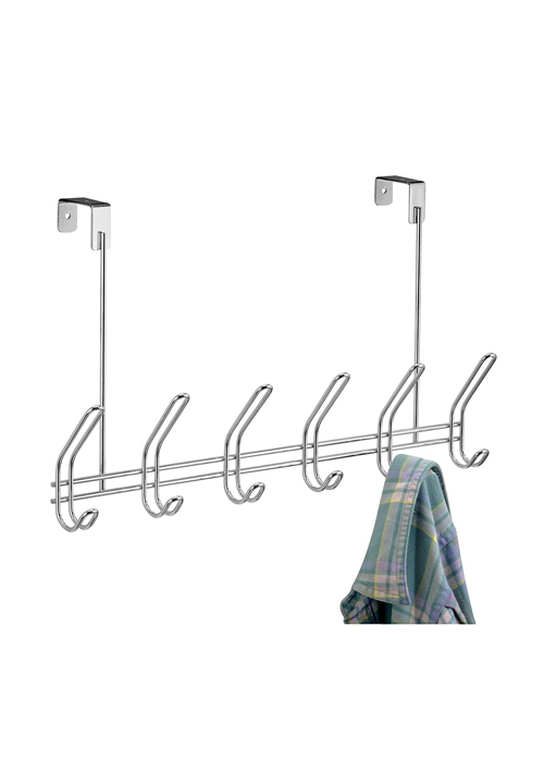 Interdesign Classico Over The Door 12 Hook Rack Chrome Ace Hardware