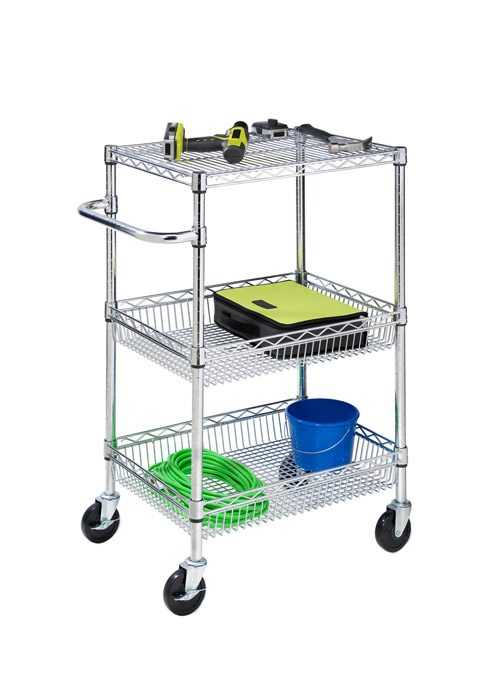 chrome storage cart