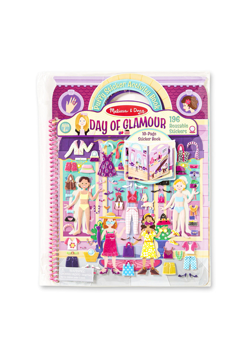 Melissa And Doug- Deluxe Puffy Sticker Album - Day of Glamour - Ace ...