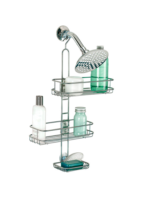 Interdesign Linea Adjustable Shower Caddy Silver